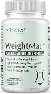 WeightMath Advanced Metabolism Booster & Thermogenic Formula, Flatter Stomach, Aids Belly Bloat, Digestive & Probiotic System, Essential Nutrients to Help Rapid Colon Cleanse
