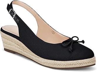 - Womens Closed Toe Espadrilles Wedges Shoes Platform Slingback Mid Low Heel Canvas Bow Dress Sandals