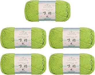 Susan's Family 4 ply 60% Cotton 40% Acrylic Yarn - Soft & Durable - 5 x 50g (1.76oz) - 655 Yards for Knitting & Crocheting - Baby Blankets, Amigurumi, Sweaters & More