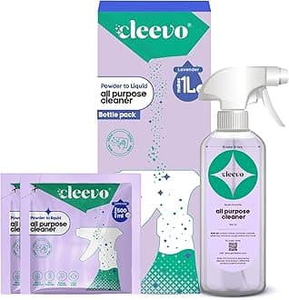 Cleevo All- Surface Cleaner- 1 Litre Bottle Pack | Plant-based Powerful Surface Cleaning Liquid for Tough Stains | Non-toxic Stain Remover for Home Surfaces Cleaning | Multi Surface Cleaner (Lavender)