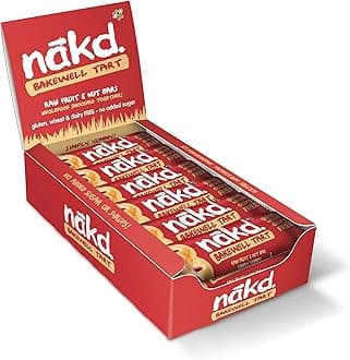 Nakd Bakewell Tart Natural Snack Bars - Vegan Bars - Healthy Snack - Gluten Free Bars 35 g