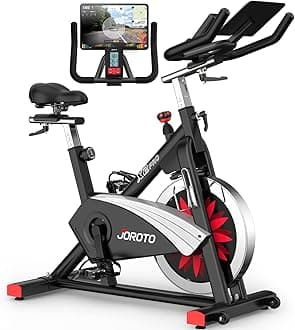 Exercise Bike/Spin Bike, Silent Stationary Bike Indoor Cycling Bike for home Gym Cardio with Readable Magnetic Resistance with Tablet Holder, 350lbs Weight Capacity 44Days Kinomap Member