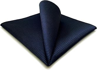 S&W SHLAX&WING Mens Pocket Square Solid Color Plain Blue Red Grey Large for Suit