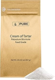 PURE ORIGINAL INGREDIENTS Cream of Tartar (2 lb.), Eco-Friendly Packaging, All-Natural, Non-GMO, for Baking, Cleaning, DIY Bathbombs, & More