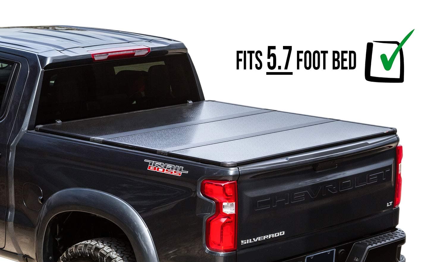 65-Series Hard Folding Tonneau - Easy-On/Easy-Off Solid Flip Bed Cover - Fits/Compatible with Ram 1500 5.7ft Short Bed 2009-2021