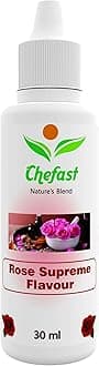 Chefast Rose Premium Flavour Baking Essence for Cake, Ice-Cream, Milkshakes, Chocolate, - 30ML ( Use 2-3 Drops Essence for 250 Grm Cake)