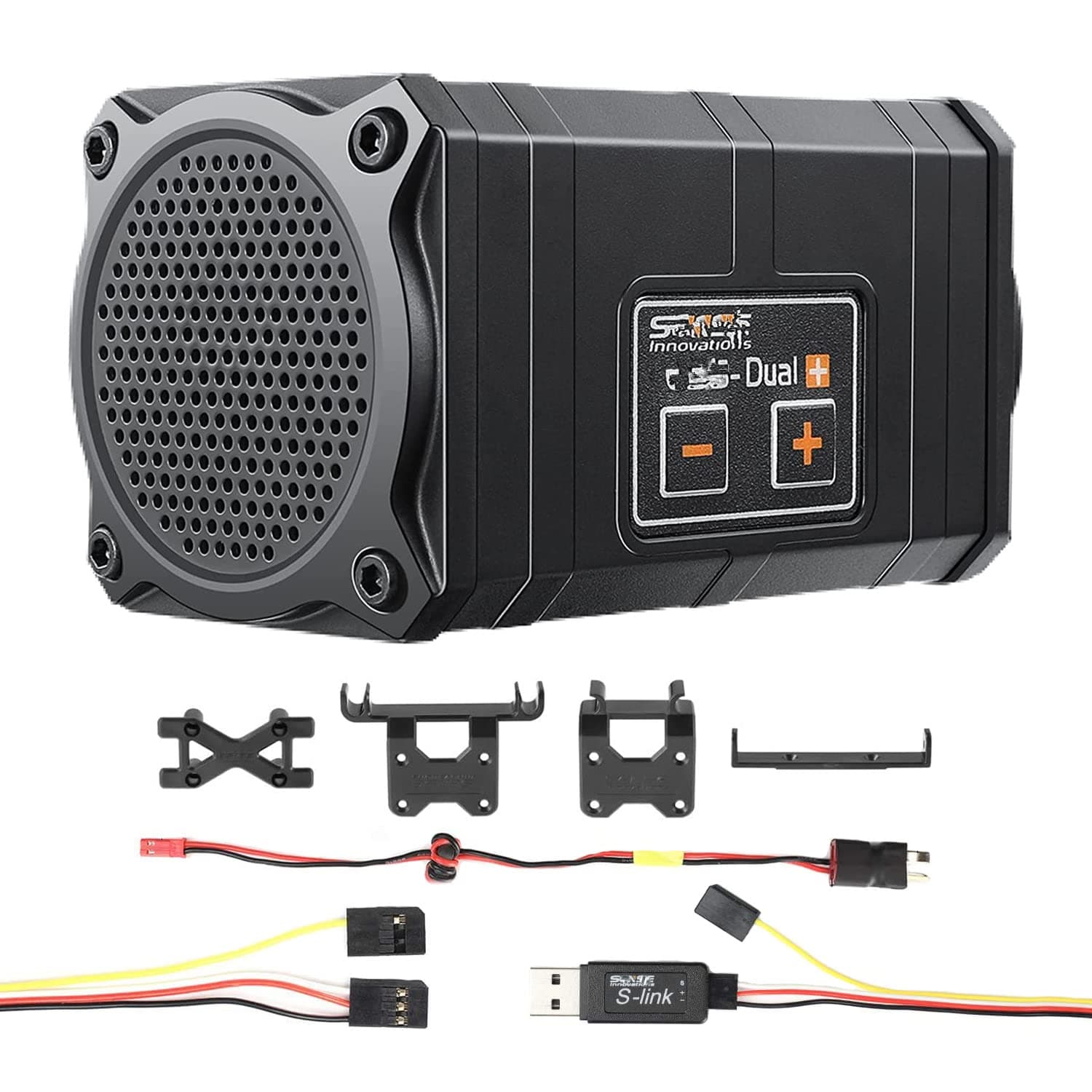 Xximuim Dual+Engine Sound Simulator, Engine Sound System Simulated Module Set for Axial SCX10/SCX10 II Traxxas TRX4 Axial Wraith