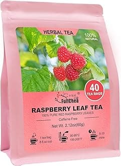 FullChea - Raspberry Leaf Tea Bag, 40 Teabags - Natural Pregnancy Tea - Pure Red Raspberry Leaf Herbal Tea - Non-GMO - Caffeine-free - Help Childbirth & Support Menstrual