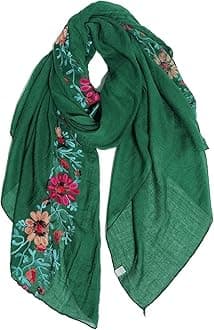 Stylish Scarves for Women Lightweight Fashion Lace Printed Wrap Scarfs Shawl for Dress