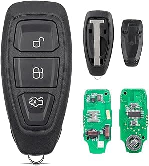 3 Buttons Car Remote Key Fob Replacement For Fiesta Focus Kuga