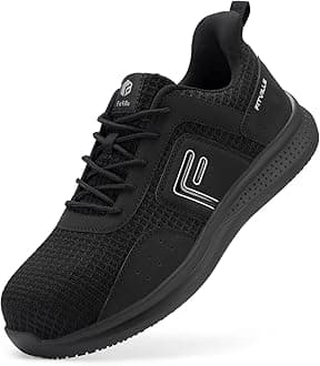 FitVille Exitra Wide Steel Toe Shoes for Men Puncture Proof Composite Toe Safety Work Shoes with Arch Support