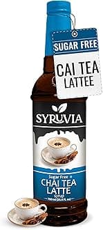 Sugar Free Chai Tea Flavored Syrup for Coffee, Drinks, Lattes, and Desserts – 25.4 fl oz