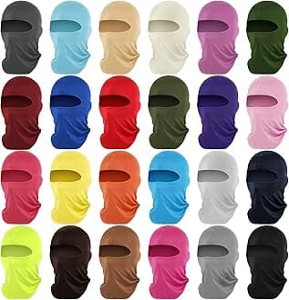 24 Pieces Ski Mask Balaclava Face Mask Full Face Cover for Men Skiing, UV Protection