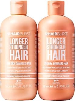 HAIR BURST Shampoo and Conditioner Set For Dry & Damaged Hair — Moisture Locking, Breakage Reducing, Colour Protecting - Enriched with Vitamin B5, Almond Oil & Fig Extract - Silicone Free UK Made