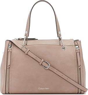 Calvin Klein Reyna Novelty Satchel, Caramel Combo, One Size