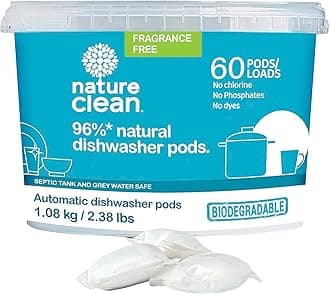 Nature Clean Automatic Dishwasher Packs, 60 Count