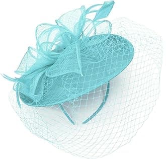 Caprilite Saucer Sinamay Headband Fascinator Wedding Ascot Hat Hatinator Birdcage Veil
