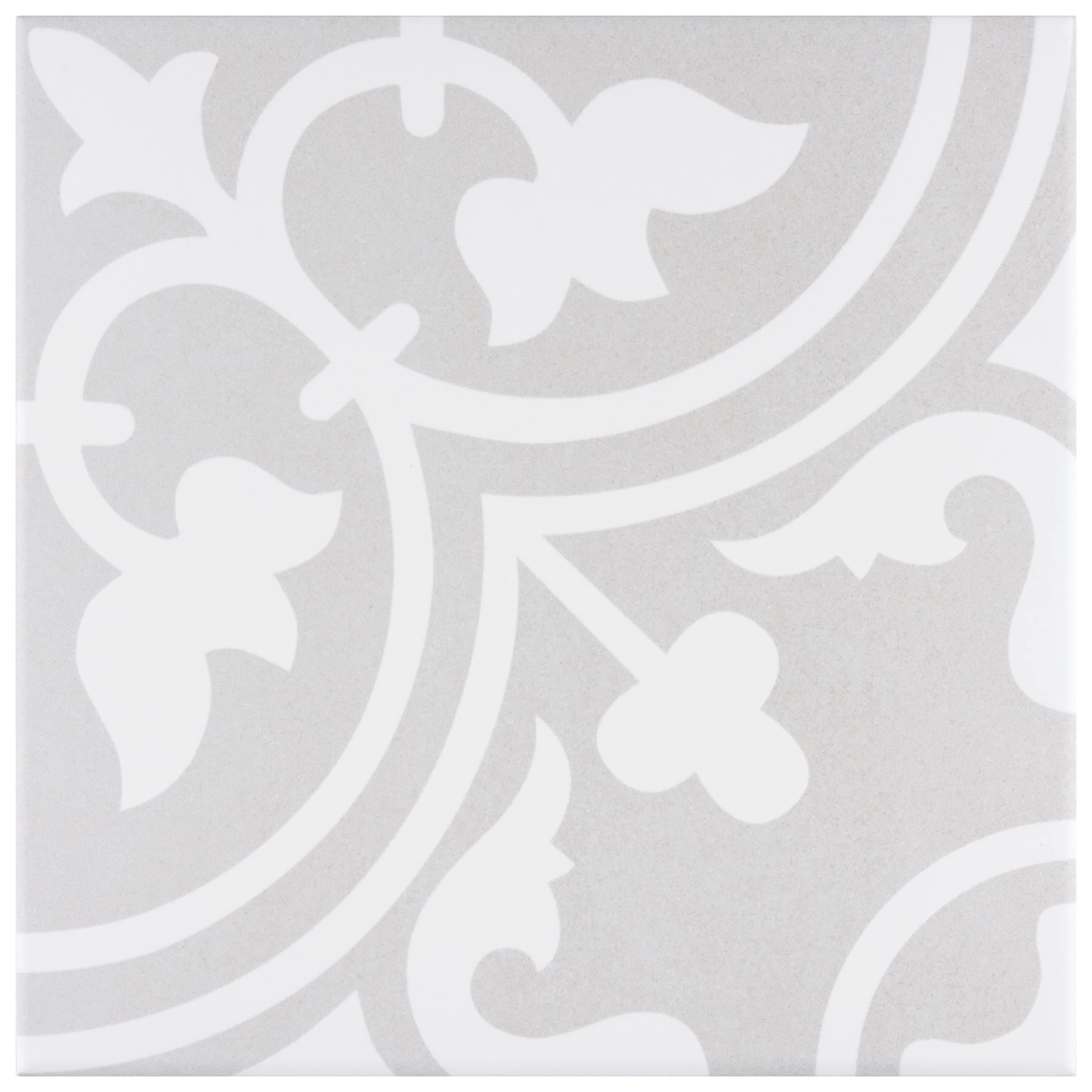 Arte Soft Grey 9-3/4" x 9-3/4" Porcelain Floor and Wall Tile