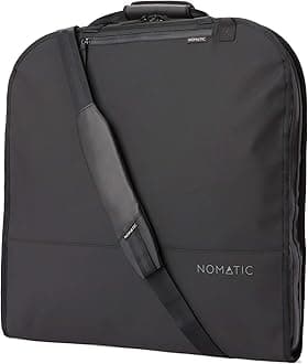 NOMATIC Garment Bag - Premium Black Nylon Garment Bag, Travel Hanging Luggage Garment Bag with Shoe Compartment, Holds Up To 3 Suits Plus Accessories, V2
