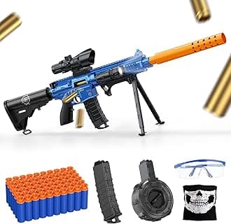 Toy Gun with Soft Bullets Shell Ejecting, Manual Foam Blasters Guns with 60 Bullets, Toy Gun Birthday Gift, Blue