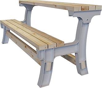 2 X 4 BASICS 90110ONLMI Flip Top Bench Table Kit, 6" D x 28.25" W x 34" H, Sand