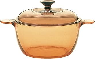 Visions 1.5 Litre Pyroceram Glass Cookpot with Glass Cover, Brown
