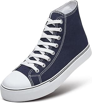 Men’s High Top Canvas Sneakers Lace Up Classic Casual Walking Shoes