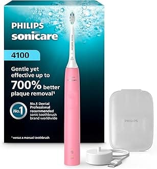 4100 Power Toothbrush, Deep Pink, Plus Brush Head Case