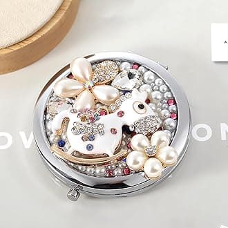 Cute Compact Mirror Hobbyhorse Small Mirror Girl's Gift Travel Mirror 1x/2x Magnification Travel Makeup Mirror (Hobbyhorse)