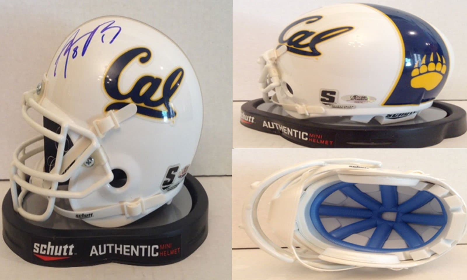 Aaron Rodgers CAL Bears White Mini Helmet