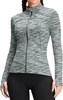 QUEENIEKE Ladies Soft Cotton Full Zip Slim Fit Running Jackets with Pockets