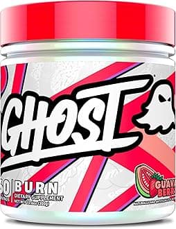 GHOST Burn Weight Management Powder, Guava Berry (60 Servings) - Metabolism & Energy Support Supplement for Men & Women - Natural Caffeine, L-Carnitine & L-Tyrosine - Gluten, Soy & Sugar-Free, Vegan