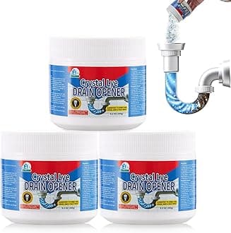 BELL BIRD Drain Opener,Powerful Unclogging,Crystal lye, Sodium hydroxide, Unclog drains, Bathroom sinks, Kitchen sinks, Shower pipes (3 PSC, Gram, 780)