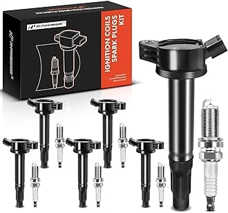 A-Premium Set of 6 Ignition Coil Pack and Iridium Spark Plugs Compatible with Toyota Camry 2010-2017, Tundra 2013-2014, Highlander 2009-2016, V6 3.5L 4.0L