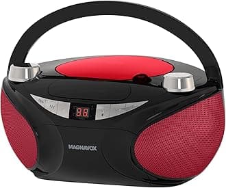 Magnavox Magnavox MD6949 CD Boombox with AM/FM Radio & Bluetooth Wireless Technology - Red/Black