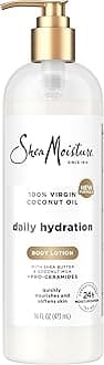 SHEA MOISTURE Daily Hydration Body Lotion with 100% Virgin Coconut Oil, Butter, Coconut Milk and Pro-Ceramides, Quickly Nourish & Soften Skin, 24H Moisturizing 16 oz