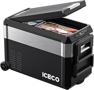 JP40 Pro 12 Volt Car Refrigerator, Portable Fridge Freezer for Camping, Car Fridge Powered by SECOP, 12V refrigerator for Car & Home, DC 12/24V, AC 110/240V, Multi-directional Lid