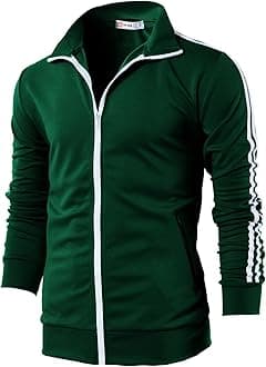 H2H Mens Active Slim Fit Track Lightweight Jacket Zip-up Long Sleeve Training Basic Designed
