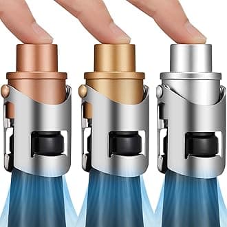 HYZ Champagne Stopper with Vacuum 3Pack , Professional Champagne Saver Bottle Stopper with Pressure Pump Keep Fizz Bubbly - Prosecco, Cava, and Sparkling Wine Stopper - Gold,Rose gold,Black.