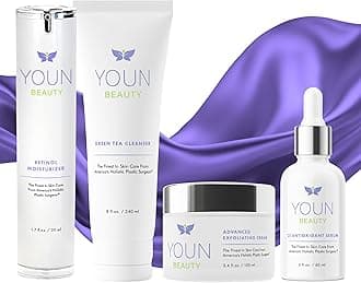 2 Minutes 5 Years Younger Skin Care System by Dr. Anthony Youn – Anti-Aging Skincare Set: Vitamin C Serum, Retinol Moisturizer, Green Tea Facial Cleanser & Wash-Off Exfoliating Cream