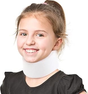 Kids Neck Brace for Neck Pain and Support, Soft Foam Cervical Collar Adjustable Youth Neck Support for Childrens Whiplash and Childs Torticollis Neck Stabilizer