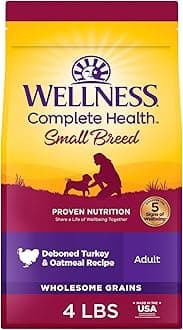 Complete Health Small Breed Adult Dry Dog Food, Wholesome Grain Kibble, Natural, Turkey and Oatmeal Recipe, 4 lb Bag