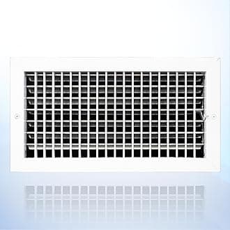 LAMINAIRE [16 x 8 Duct Hole] Aluminum Single Deflection Adjustable Air Supply HVAC Sidewall or Ceiling Vent Cover: Enhance Airflow Control with Movable Blades [17.6 x 9.6" Face].