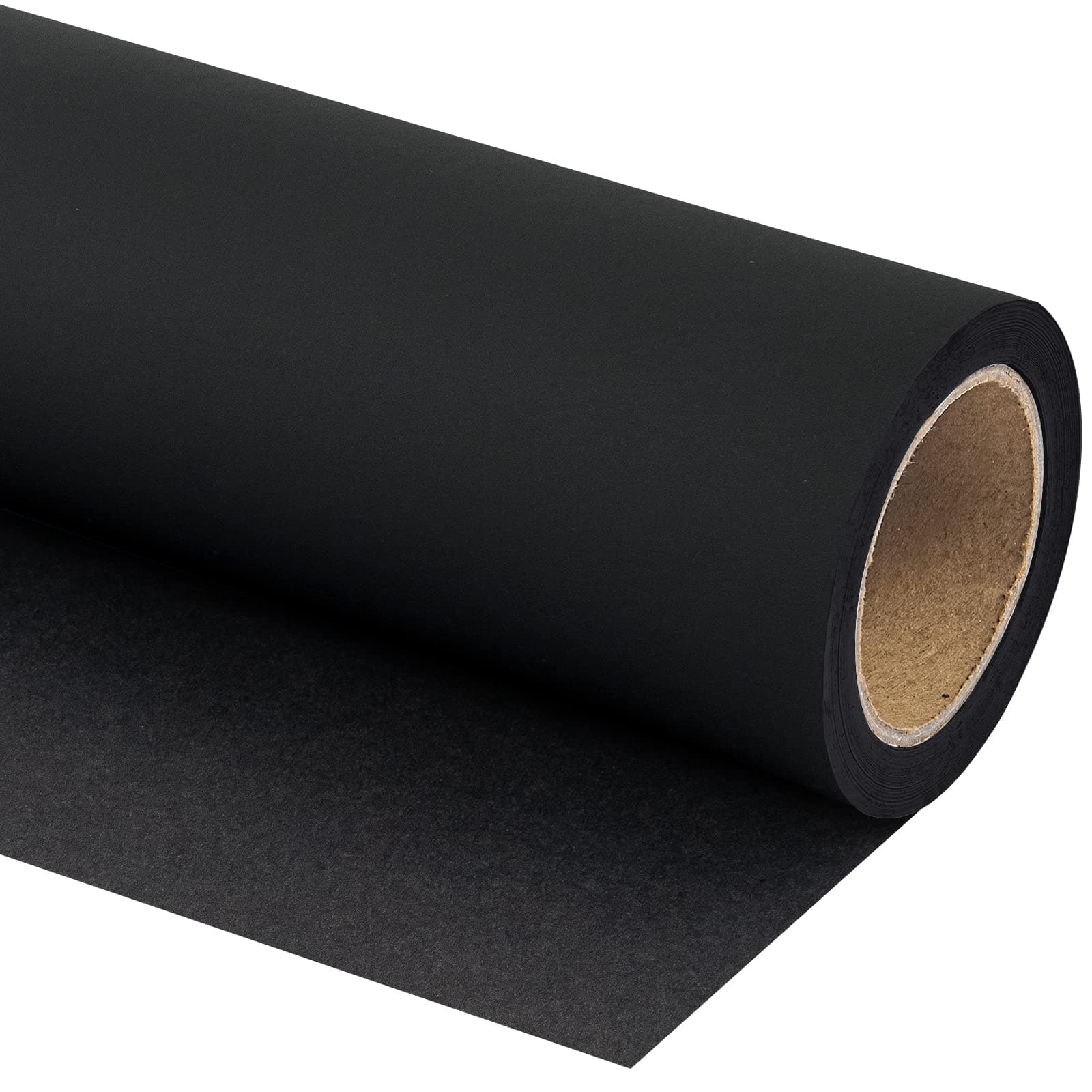 WRAPAHOLIC Black Wrapping Paper Roll - Mini Roll - 17 Inch X 16.5 Feet - Solid Color Paper for Birthday, Holiday, Wedding, Baby Shower