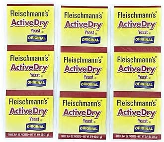 Fleischmann's Yeast, Active, Dry, 0.75-Ounce Packet (Pack of 9) by Fleischmann's