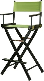 Casual Home Black Frame/Lime Green Canvas 30" Bar Height Directors-Chairs