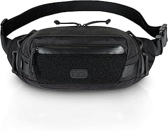 M-Tac Fanny Pack for Men, Belt Bag Waist Pack - Tactical Waist Bag EDC, Waterproof Fanny Packs for Women, Crossbody Style, Black, L, Gen2