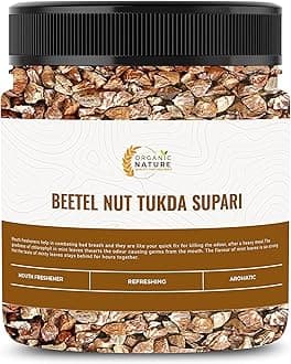 Organic Nature Diamond Cutting Areca Nuts/Betel Nut (Supari Tukda) 200g | Areca Nut Pieces [Jar Pack]