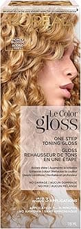 L'Oreal Paris One Step Toning Hair Shine for Home Use Increases Shine Enhances Color Conditioner Neutralizing Brass No Damage No Mixing No Mix No