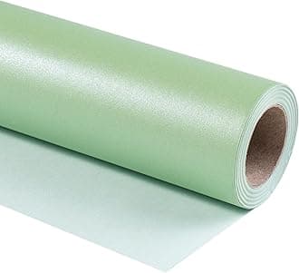 RUSPEPA Sage Green Matte Wrapping Paper, Mini Roll, Green Solid Color Pearly-luster Paper Perfect for Easter, Birthday, Wedding, Baby Shower, Christmas, DIY Bouquet, 17 Inches X 32.8 Feet